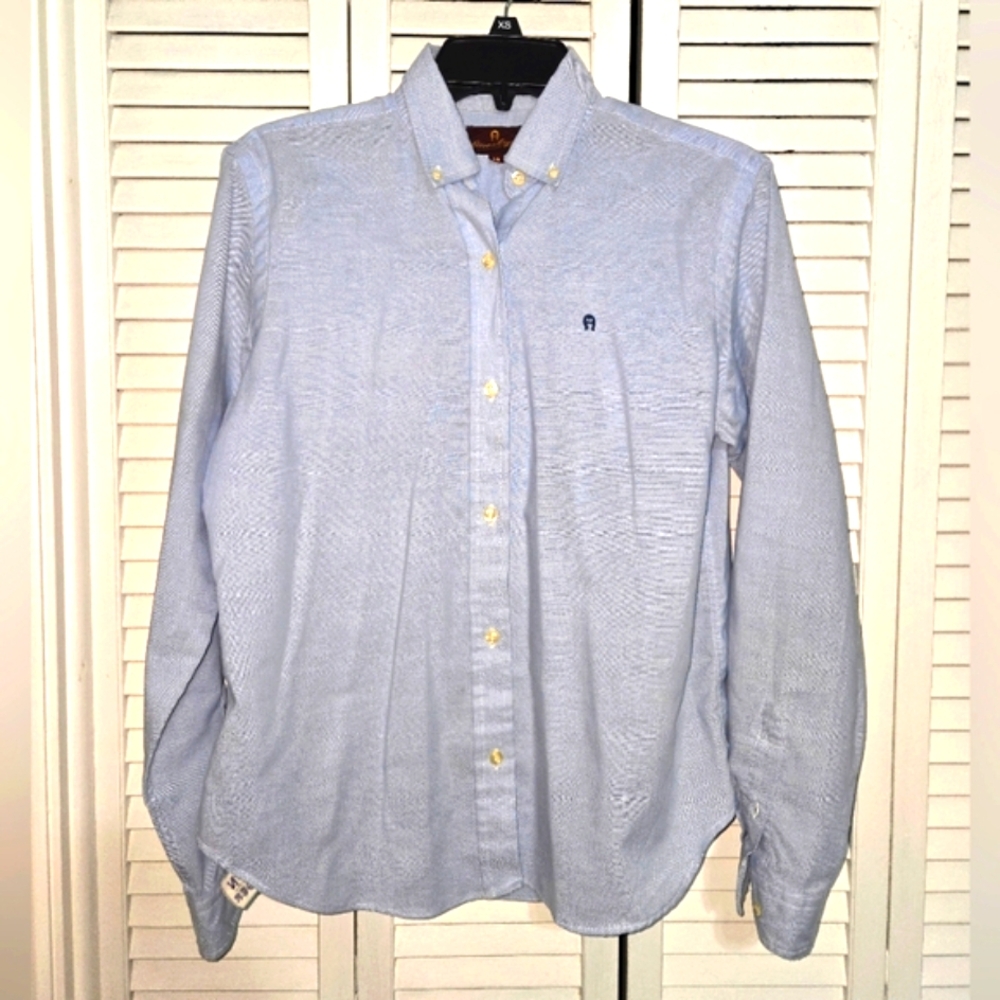 Etienne Aigner Boy's 14 Blue Button-Down Shirt